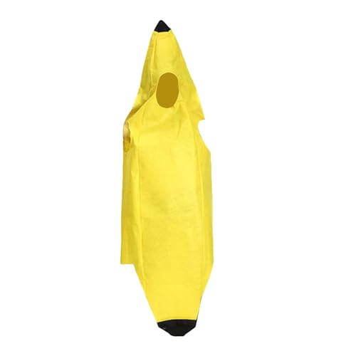 Badiman Bananenkostüm, Bananenanzug, Obst Overall, Halloween Kostüme für Erwachsene Und Kinder, Maskerade, Showparty, Erwachsene, Gelb, Einheitsgröße von Badiman