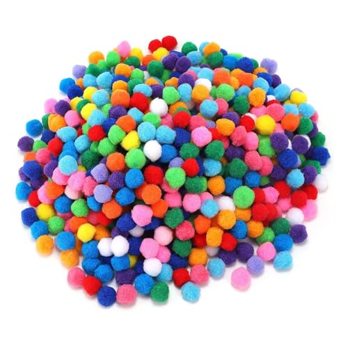 Badiman Pompons Weiche Polyester Bälle für Bastelarbeiten Kreative Gestaltung Und Hobbyprojekte für Kinder Und Erwachsene, Dunkle Farbe 2cm Badiman Pompons Weiche Polyester Bälle für Bastelarbeiten Kreative Gestaltung Und Hobbyprojekte für Kinder Und Erwachsene, Dunkle Farbe 2cm von Badiman