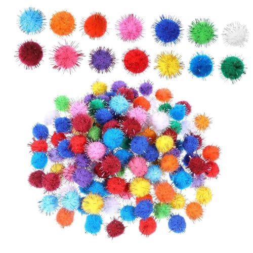 Badiman Pompons Weiche Polyester Bälle für Bastelarbeiten Kreative Gestaltung Und Hobbyprojekte für Kinder Und Erwachsene, Glitzer 2cm Badiman Pompons Weiche Polyester Bälle für Bastelarbeiten Kreative Gestaltung Und Hobbyprojekte für Kinder Und Erwachsene, Glitzer 2cm von Badiman
