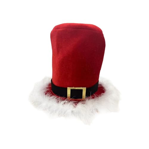 Badiman Weihnachts Zylinder, Weich, Dekorativ, Weihnachtsmütze, Weihnachtskostüm, Kopfbedeckung für von Badiman