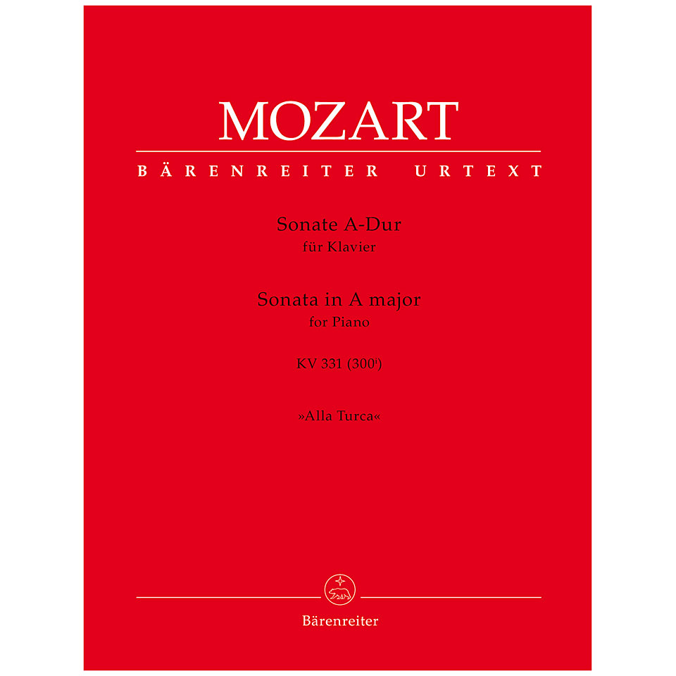 Bärenreiter Mozart Sonate für Klavier A-Dur KV 331 Notenbuch von Bärenreiter