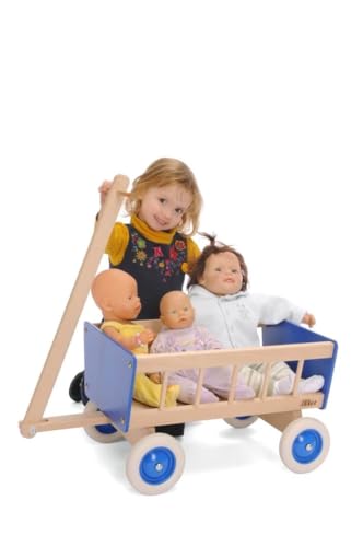 Bätz Holzspielwaren Bollerwagen für Kinder, blau von Bätz Holzspielwaren
