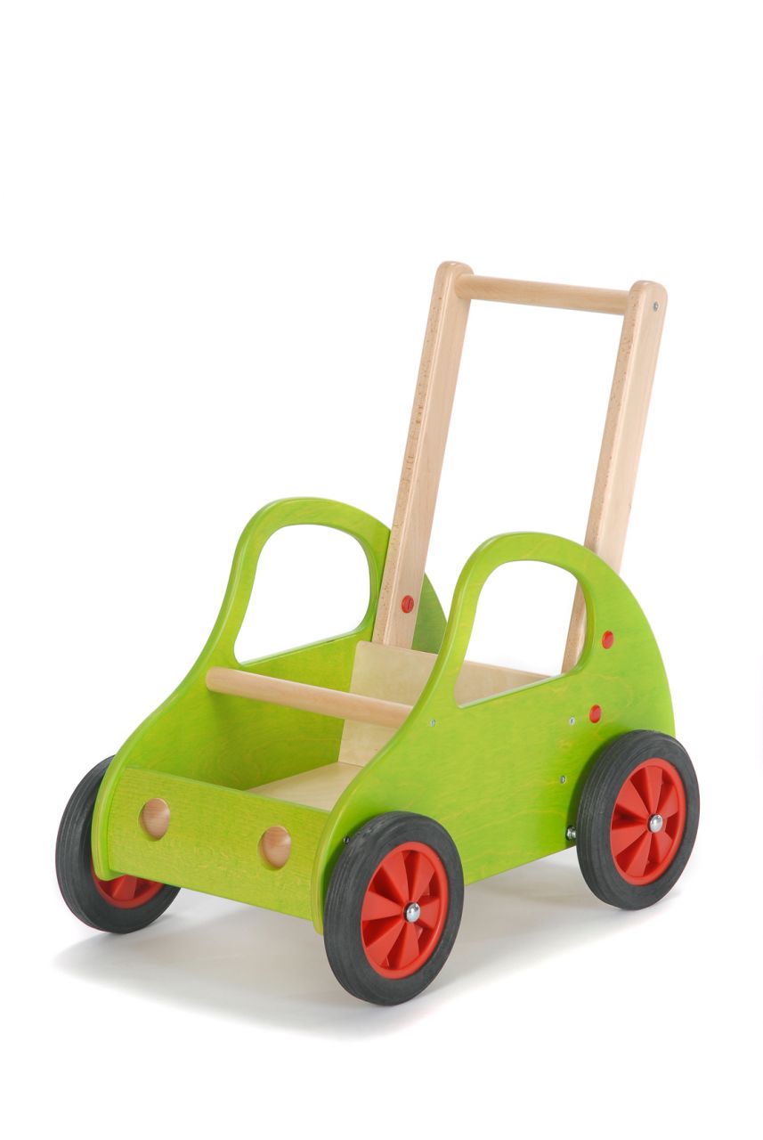 Holz Lauflernwagen Puppenwagen, mit Bremse, Bätz von Bätz Holzspielwaren