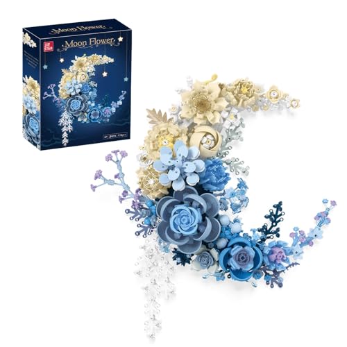 Mond Botanicals, 934 Stück Blumen Bausteine Bausatz, Blumenstrauß mit Flowers und Rosen, Botanical Kollektion für Erwachsene Frauen Mädchen, Heimdekoration Geschenk für Muttertag Valentinstag Geburtst Mond Botanicals, 934 Stück Blumen Bausteine Bausatz, Blumenstrauß mit Flowers und Rosen, Botanical Kollektion für Erwachsene Frauen Mädchen, Heimdekoration Geschenk für Muttertag Valentinstag Geburtst von Bafeil