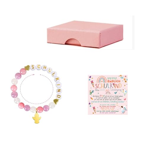 Bafiwu Geschenk Einschulung Mädchen, Armband Schulkind mit Anhänger Schutzengel, Einschulung Mädchen Schultüte Füllung Einschulung Geschenk Schulanfang Geschenke für Schulkind 2025 Mädchen (Lila) Bafiwu Geschenk Einschulung Mädchen, Armband Schulkind mit Anhänger Schutzengel, Einschulung Mädchen Schultüte Füllung Einschulung Geschenk Schulanfang Geschenke für Schulkind 2025 Mädchen (Lila) von Bafiwu