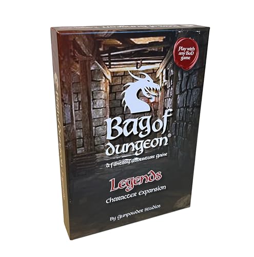 Bag of Dungeon: Legends-Charakter-Erweiterungspaket – Verwendung mit jedem BOD-Spiel – enthält Zauberer, Halfling, Minotaurus und Slayer, New Destiny und Encounter Cards – Classic DND Style Gaming Bag of Dungeon: Legends-Charakter-Erweiterungspaket – Verwendung mit jedem BOD-Spiel – enthält Zauberer, Halfling, Minotaurus und Slayer, New Destiny und Encounter Cards – Classic DND Style Gaming von Bag of Dungeon