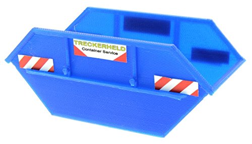 Absetzmulde zweiseitig abgesenkt 1:32 - Container für Siku Baustelle (Blau) von Baggerheld