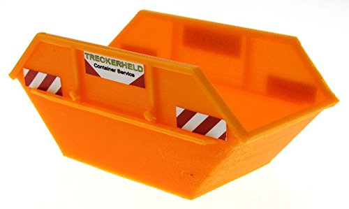 Absetzmulde zweiseitig abgesenkt 1:32 - Container für Siku Baustelle (Orange) von Baggerheld