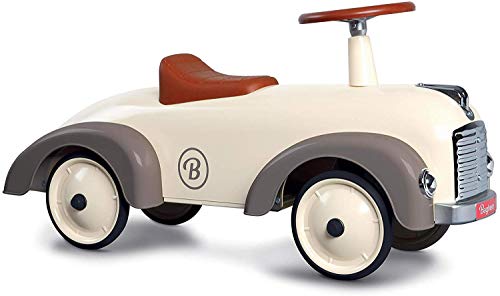 Baghera Rutschauto Speedster Cremeweiß | Rutschfahrzeug für Kinder - zahlreiche lebensechte Details | Retro Rutschauto für Kinder ab 1 Jahr von Baghera