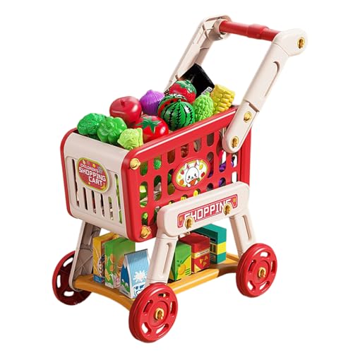 Einkaufswagen Für Kinder,Spielzeug Einkaufswagen Küchen Spielset | Rollenspiel Lernspielzeug Spielzeug Für Und Mädchen Zu Hause Feiertag Weihnachten Geburtstag Party von Bagiaope