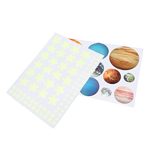 Bagima Aufkleber Stern 30×22×1 Dunkler Planet Wandaufkleber 10 Planeten Sternplaneten Wanddekoraufkleber für Kinderunterricht von Bagima