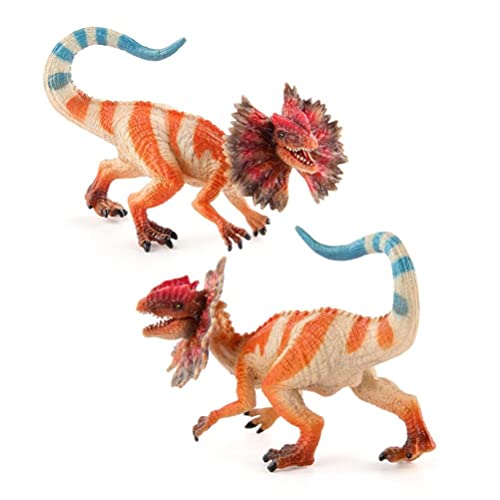 Bagima Dinosaurier Spielzeug 20 * 10 * 1 Dinosaurier Spielzeug Dinosaurier Figur Realistische Dilophosaurus Eidechse Raptor Figur Pädagogisches Tiermodell für Kinder von Bagima