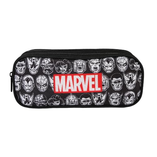 Bagtrotter - Avengers - Marvel - Rechteckige Schultasche - Schwarz - 2 Fächer mit Reißverschluss - 23x7x10cm - Material Polyester - Zubehör und Schreibwaren für die Schule Bagtrotter - Avengers - Marvel - Rechteckige Schultasche - Schwarz - 2 Fächer mit Reißverschluss - 23x7x10cm - Material Polyester - Zubehör und Schreibwaren für die Schule von Bagtrotter
