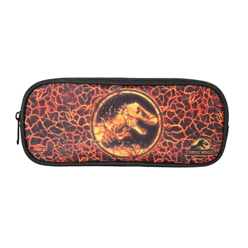 Bagtrotter - Jurassic World - Rechteckiges Schulmäppchen - Schwarz - 2 Fächer mit Reißverschluss - 23x7x10cm - Material Polyester - Zubehör und Schreibwaren für die Schule Bagtrotter - Jurassic World - Rechteckiges Schulmäppchen - Schwarz - 2 Fächer mit Reißverschluss - 23x7x10cm - Material Polyester - Zubehör und Schreibwaren für die Schule von Bagtrotter