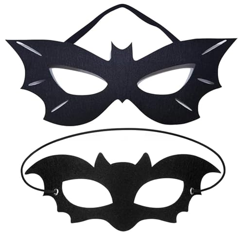 2 Stück Batwoman Maske, Badwoman Maske Für Halloween Party, Cosplay Und Gothik Events, Hochwertiges Filztuch In Schwarz, Größen 27x9,5 Cm Und 22,5x8 Cm 2 Stück Batwoman Maske, Badwoman Maske Für Halloween Party, Cosplay Und Gothik Events, Hochwertiges Filztuch In Schwarz, Größen 27x9,5 Cm Und 22,5x8 Cm von BaiDekun