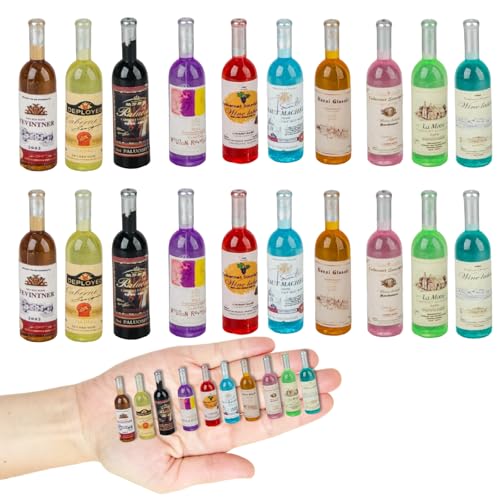 20 Stück Puppenhaus Miniatur Weinflasche, Miniatur Zubehör, Miniaturen, Ideal Für Puppenhaus, Mini Bar, Garten Deko Und DIY Projekte, Perfekt Als Schlüsselanhänger Oder Partydekoration 20 Stück Puppenhaus Miniatur Weinflasche, Miniatur Zubehör, Miniaturen, Ideal Für Puppenhaus, Mini Bar, Garten Deko Und DIY Projekte, Perfekt Als Schlüsselanhänger Oder Partydekoration von BaiDekun