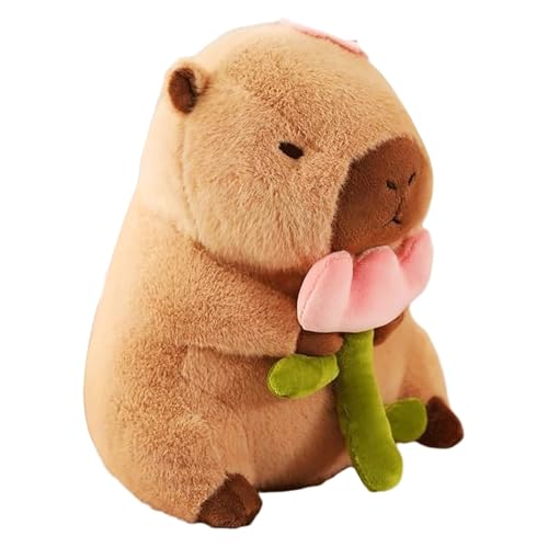 BaiDekun Capybara Plüschtier – Niedliches, super weiches gefülltes Kuscheltier, Capybara Kuscheltier Plushies für Home Deko & süße Kinder Geschenke, Größe 30cm in zartem Rose von BaiDekun