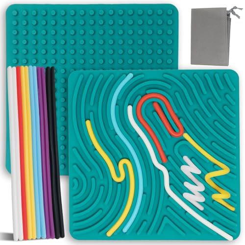 Sensorik Spielzeug, Sensory Play Tray, Autismus Spielzeug ab 3 Jahre, mit Reisetasche & 11 Zubehör Silikonstab von Baieye