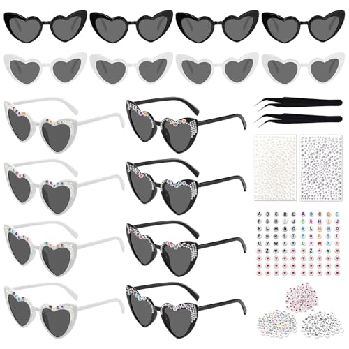Bailtouk 8 Pcs Heart Glasses, Funny Heart Sunglasses, DIY Party Sunglasses with Letter Beads and Rhinestones Festival Glasses Birthday Party Accessories Party Glasses for Kids and Adults Bailtouk 8 Pcs Heart Glasses, Funny Heart Sunglasses, DIY Party Sunglasses with Letter Beads and Rhinestones Festival Glasses Birthday Party Accessories Party Glasses for Kids and Adults von Bailtouk