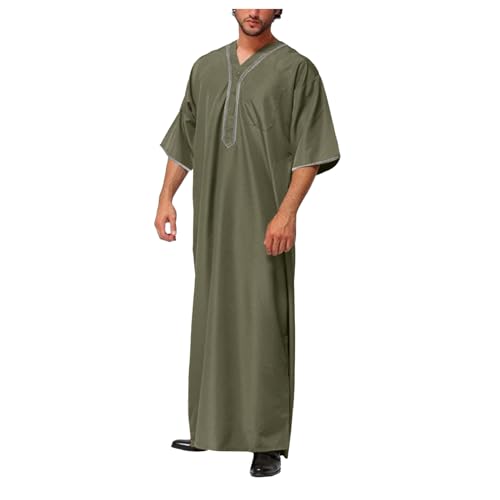 Baiomawzh Pfarrer Kostüm, Scheich Kostüm Herren Gebetskleidung für Männer Abaya Ihram Kleidung Lang Pfarrer Abaya Kaftan Scheich Aladdin Arabische Kleidung Grün XXL Baiomawzh Pfarrer Kostüm, Scheich Kostüm Herren Gebetskleidung für Männer Abaya Ihram Kleidung Lang Pfarrer Abaya Kaftan Scheich Aladdin Arabische Kleidung Grün XXL von Baiomawzh