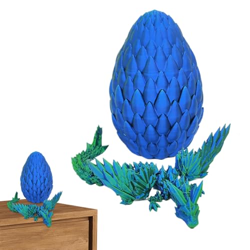 Bajbumgn 3D-Gedruckter Drache im Ei,3D-Drachenei,Voll beweglicher Drache im Ei | Drachenspielzeug, Sammelfiguren, Schreibtischspielzeug für Kinder und Erwachsene, Heimdekoration von Bajbumgn