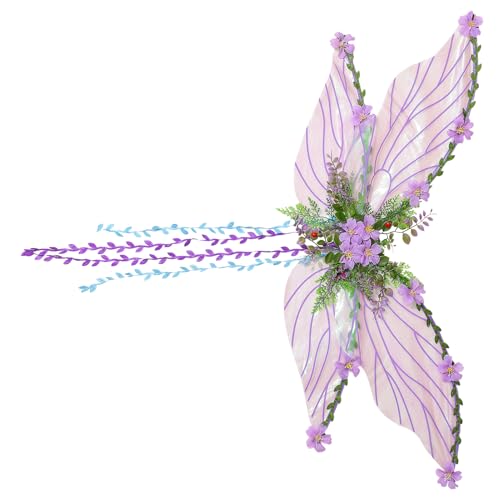 Bajbumgn Elfenflügel - Schmetterlingsflügel Mit Dreidimensionalen Und Blättern Deko - Kostümzubehör Für Bühne Halloween Weihnachten Bajbumgn Elfenflügel - Schmetterlingsflügel Mit Dreidimensionalen Und Blättern Deko - Kostümzubehör Für Bühne Halloween Weihnachten von Bajbumgn