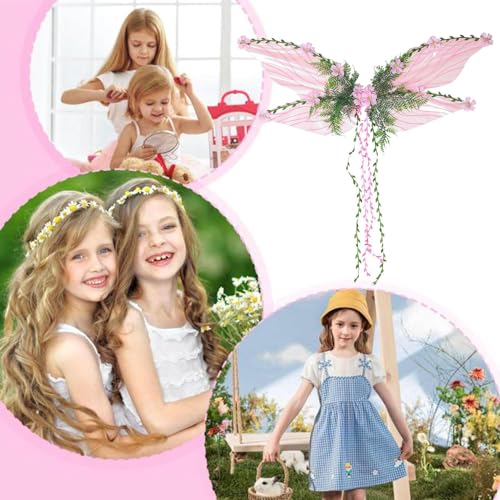 Bajbumgn Feenflügel Für Erwachsene Damen,Schmetterlings Kostüm Flügel Mit 3D Und Blättern Deko - Kostümzubehör Für Bühne Halloween Weihnachten Bajbumgn Feenflügel Für Erwachsene Damen,Schmetterlings Kostüm Flügel Mit 3D Und Blättern Deko - Kostümzubehör Für Bühne Halloween Weihnachten von Bajbumgn