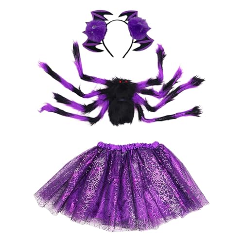Bajbumgn Halloween Spinnen Kostüm,Spider Tierkostüm Für Halloween - Festliche Verkleidung Mit Haarband Für Kleinkinder Und Schulkinder von Bajbumgn