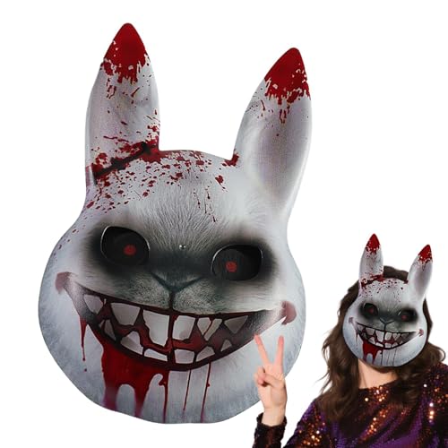 Bajbumgn Horror Hasenmaske, Blutige Kaninchen Maske für Erwachsene und Kinder, Halloween Gruselige Maske für Kostüm, Karneval, Party & Cosplay Bajbumgn Horror Hasenmaske, Blutige Kaninchen Maske für Erwachsene und Kinder, Halloween Gruselige Maske für Kostüm, Karneval, Party & Cosplay von Bajbumgn