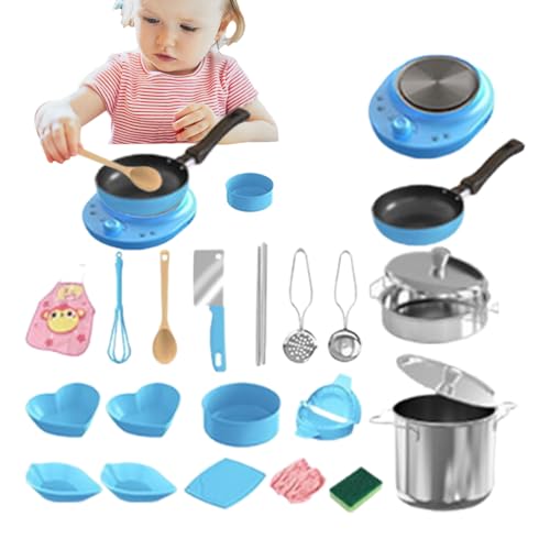 Bajbumgn Kinderküchen-Spielzubehör - 22-teilige Spielküchen Ausstattung - Realistisches Kleines Kochzubehör Für Kindersicheres Lernen Im Klassenzimmer Bajbumgn Kinderküchen-Spielzubehör - 22-teilige Spielküchen Ausstattung - Realistisches Kleines Kochzubehör Für Kindersicheres Lernen Im Klassenzimmer von Bajbumgn