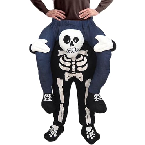 Bajbumgn Skelettkostüm Outfit,Party Outfit - Erwachsene Skelett-Motiv Cosplay Kleidung - Für Geburtstag Theater Bühnenauftritt Feiern Schau Senioren Freunde von Bajbumgn