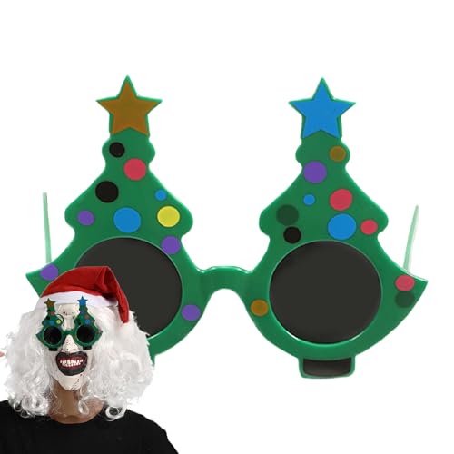 Bajbumgn Sonnenbrille in Weihnachtsbaumform,Weihnachtsbaum-Sonnenbrille | Feier-Brillen | Kostümzubehör, Anziehzubehör, neuartige Brillen für Weihnachtsfeiern, Cosplay von Bajbumgn