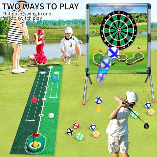 Bajbumgn Sticky Golfspiel,Outdoor Golfspiele Für Erwachsene - Sportspielzeug Set mit Puttmatte Golfzubehör für Training Drinnen & Draußen Garten von Bajbumgn