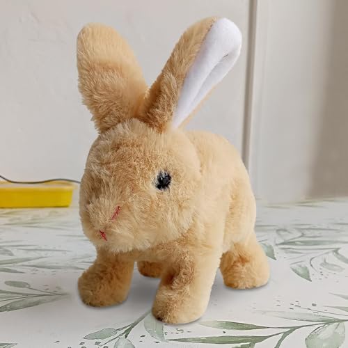 My Realistic Bunny Toy, Interaktives Elektronisches Hasens Kuscheltier mit Geräuschen Bewegungen, Hüpfendes Kaninchen, Osterhase Plüschtier für Ostern Weihnachtstag Geschenke My Realistic Bunny Toy, Interaktives Elektronisches Hasens Kuscheltier mit Geräuschen Bewegungen, Hüpfendes Kaninchen, Osterhase Plüschtier für Ostern Weihnachtstag Geschenke von Bajbumgn
