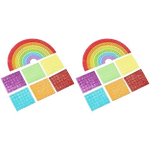 Baker Ross AF400 Magnet-Bastelsets „Mosaik-Regenbogen“ aus Moosgummi für Kinder zum Dekorieren und Aufhängen (4 Stück), Sortiert, 11 cm, 4 Pack (Packung mit 2) von Baker Ross