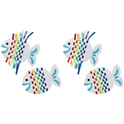 Baker Ross AR516 Ross Web-Sets Regenbogenfisch für Kinder – Sommer-Bastelsets für Kinder (6 Stück), 14 cm (Packung mit 2) von Baker Ross