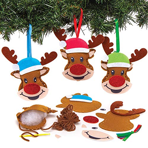 Baker Ross AT181 Rentier Nähset für Kinder - 3er Pack, Bastelset zum Nähen für Kinder Baker Ross AT181 Rentier Nähset für Kinder - 3er Pack, Bastelset zum Nähen für Kinder von Baker Ross