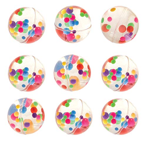 Baker Ross AW5332 Ross Flummis mit Regenbogenpunkten (8 Stück) Gummibälle für Kinder mit Regenbogenpunkten. Flummis für Kinder Partys, Einzelpack, Sortiert, Regenbogen von Baker Ross