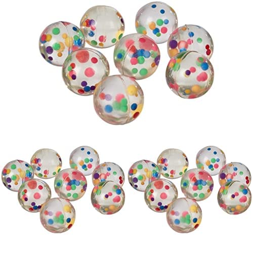 Baker Ross AW5332 Ross Flummis mit Regenbogenpunkten (8 Stück) Gummibälle für Kinder mit Regenbogenpunkten. Flummis für Kinder Partys, 3er Pack von Baker Ross