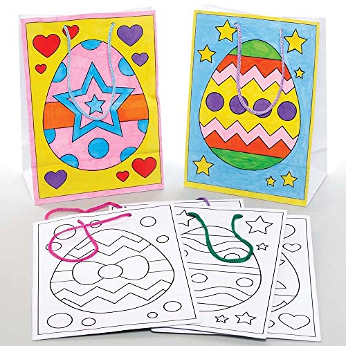 Baker Ross AX755 Geschenktüten zum Anmalen, Ostereier, Osterbastelbedarf, 8 Stück Baker Ross AX755 Geschenktüten zum Anmalen, Ostereier, Osterbastelbedarf, 8 Stück von Baker Ross