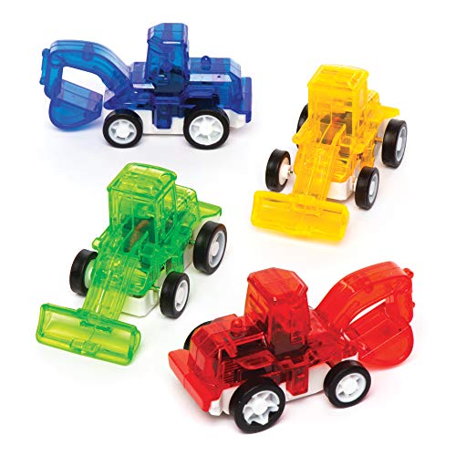 Baker Ross AW537 Aufziehbare Bagger (6 Stück) – Mini-Fahrzeuge in bunten Farben – perfekt als kleine Party-Überraschung oder als Geschenk für Kinder von Baker Ross