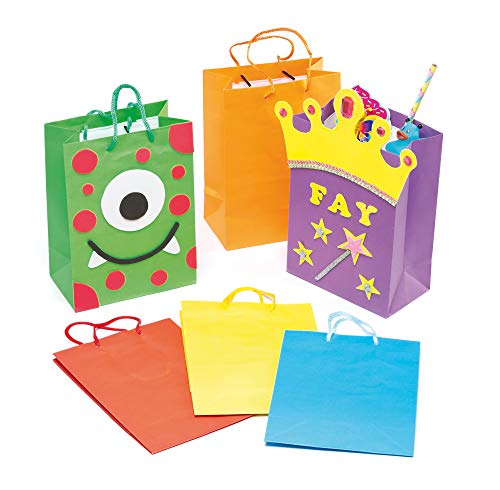 Baker Ross EK6253 Bunte Geschenktüten für Kinder zum Bemalen und Dekorieren - Geschenkidee (6 Stück), 22cmx16cm von Baker Ross