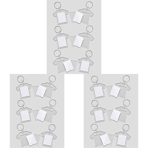 Baker Ross ET1242 Schlüsselanhänger-Trikots - zum Selbergestalten zum Basteln und Verzieren (6 Stück), weiß, 5 cm (Packung mit 3) von Baker Ross