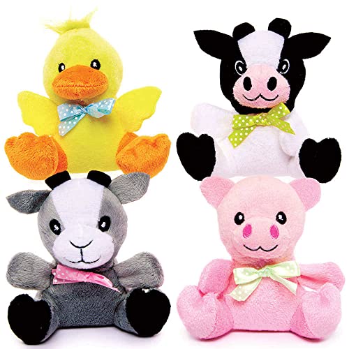 Baker Ross FC933 Bauernhof Plüsch Kuscheltiere-4er Pack, Plüschtier Stofftiere für Kinder von Baker Ross