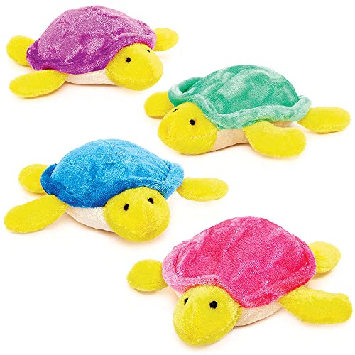 Baker Ross FC934 Schildkröte Plüsch Kuscheltiere-4er Pack, Plüschtier Stofftiere für Kinder von Baker Ross