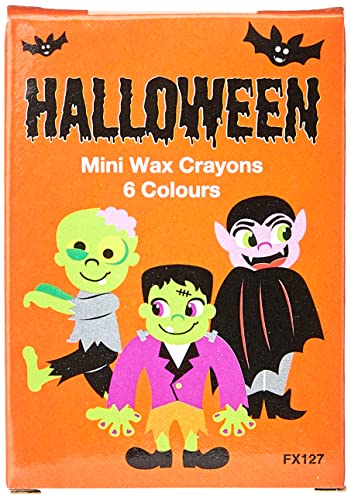 Baker Ross FX127 Mini Wachsmalkreiden-10er Pack, Stifte Set für Partytüten, Bastelbedarf für Kinder, Kleine Mitgebsel für die Halloween Party, Multicolor von Baker Ross