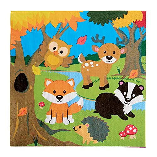 Baker Ross FX160 Waldtiere Party Servietten-20 Stück, Bedruckte Papierservietten für den Kindergeburtstag Baker Ross FX160 Waldtiere Party Servietten-20 Stück, Bedruckte Papierservietten für den Kindergeburtstag von Baker Ross