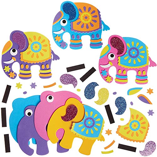 Baker Ross FX237 Indische Elefanten Magnet Bastelset aus Moosgummi-8er Pack, Bastelmagnete für Kinder aus Schaumstoff, Mittel Baker Ross FX237 Indische Elefanten Magnet Bastelset aus Moosgummi-8er Pack, Bastelmagnete für Kinder aus Schaumstoff, Mittel von Baker Ross