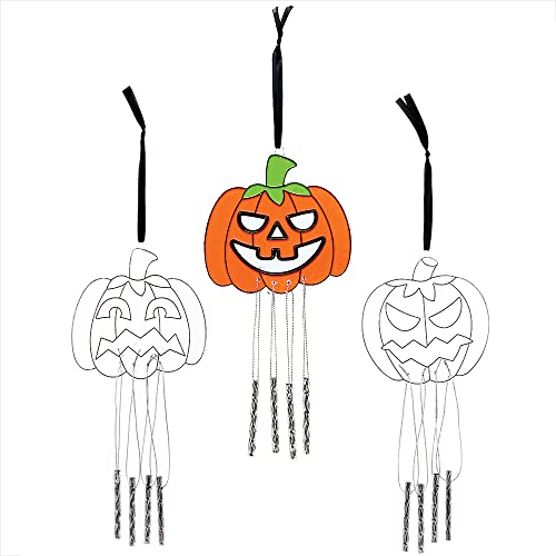 Baker Ross FX248 Kürbis Sonnenfänger-3er Pack, Musikalisches Windspiel mit Metallglocken Bastelset für Kinder zum Anmalen und Dekorieren Baker Ross FX248 Kürbis Sonnenfänger-3er Pack, Musikalisches Windspiel mit Metallglocken Bastelset für Kinder zum Anmalen und Dekorieren von Baker Ross