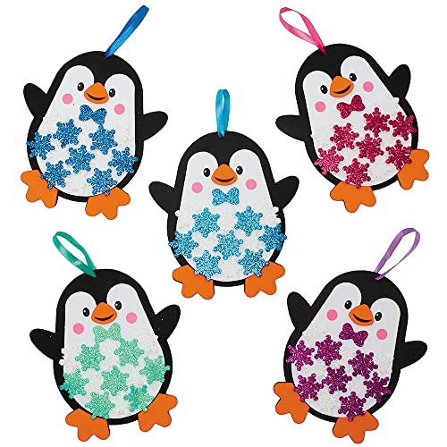 Baker Ross FX284 Pinguin Moosgummi Dekoration Bastelset-5er Pack, Weihnachtsdekoration für Kinder zum Basteln, Baumschmuck Bastelsets, Lila Baker Ross FX284 Pinguin Moosgummi Dekoration Bastelset-5er Pack, Weihnachtsdekoration für Kinder zum Basteln, Baumschmuck Bastelsets, Lila von Baker Ross
